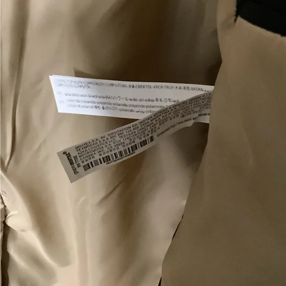 Zara Tan Wool Coat NWOT - Picture 9 of 15